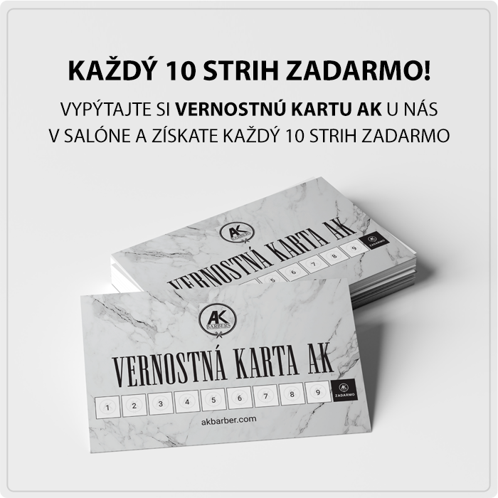 Vernostná karta - Každý 10 strih ZADARMO!